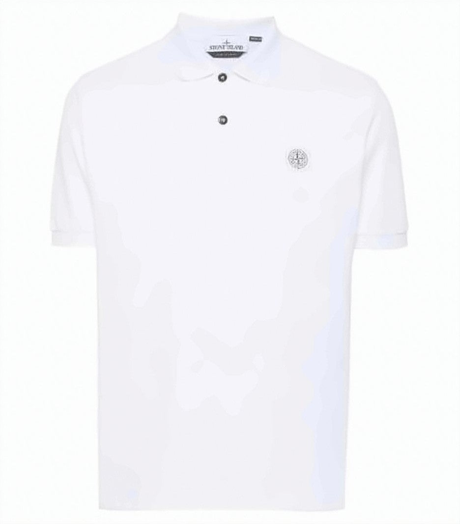 Stone Island Classic White Polo Shirt