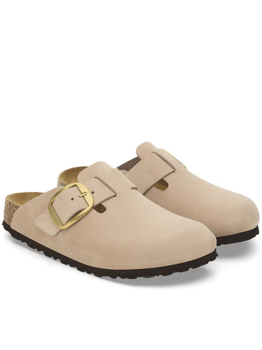 Birkenstock Boston Big Buckle Nubuck Leather Clogs