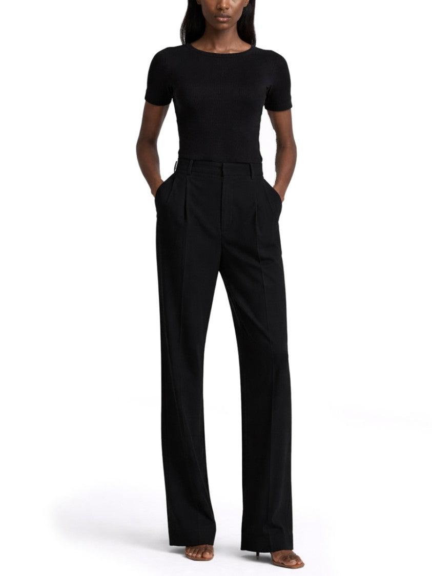 Theory Neutral Merino Wool Cropped Minimalist T-Shirt