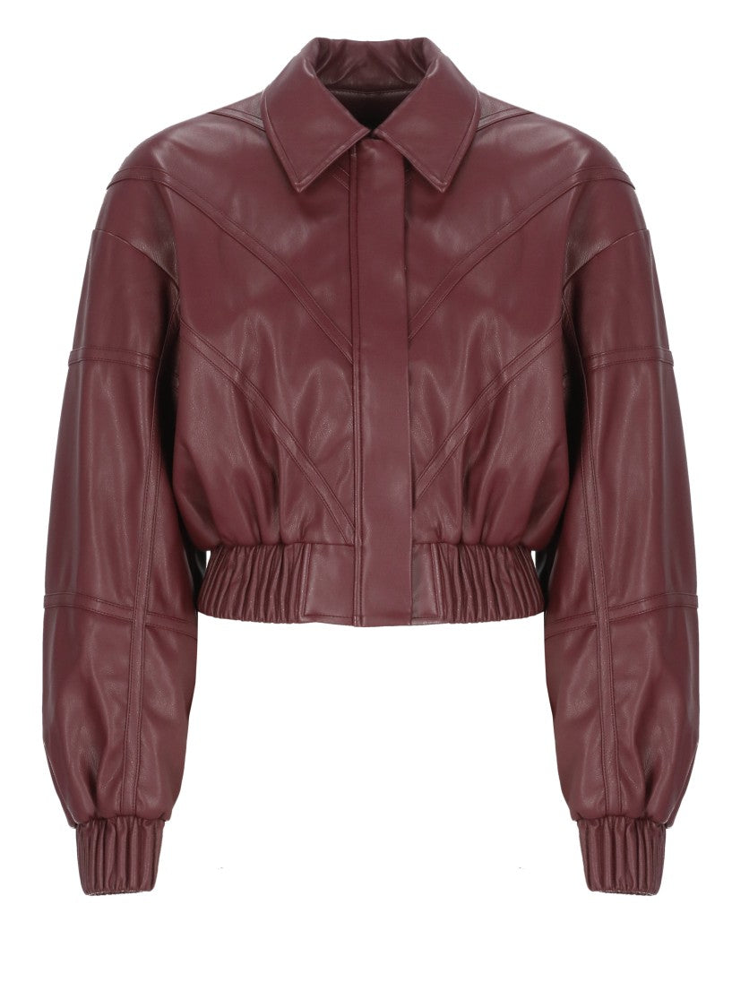 Rotate Synthetic Leather Bomber Jacket