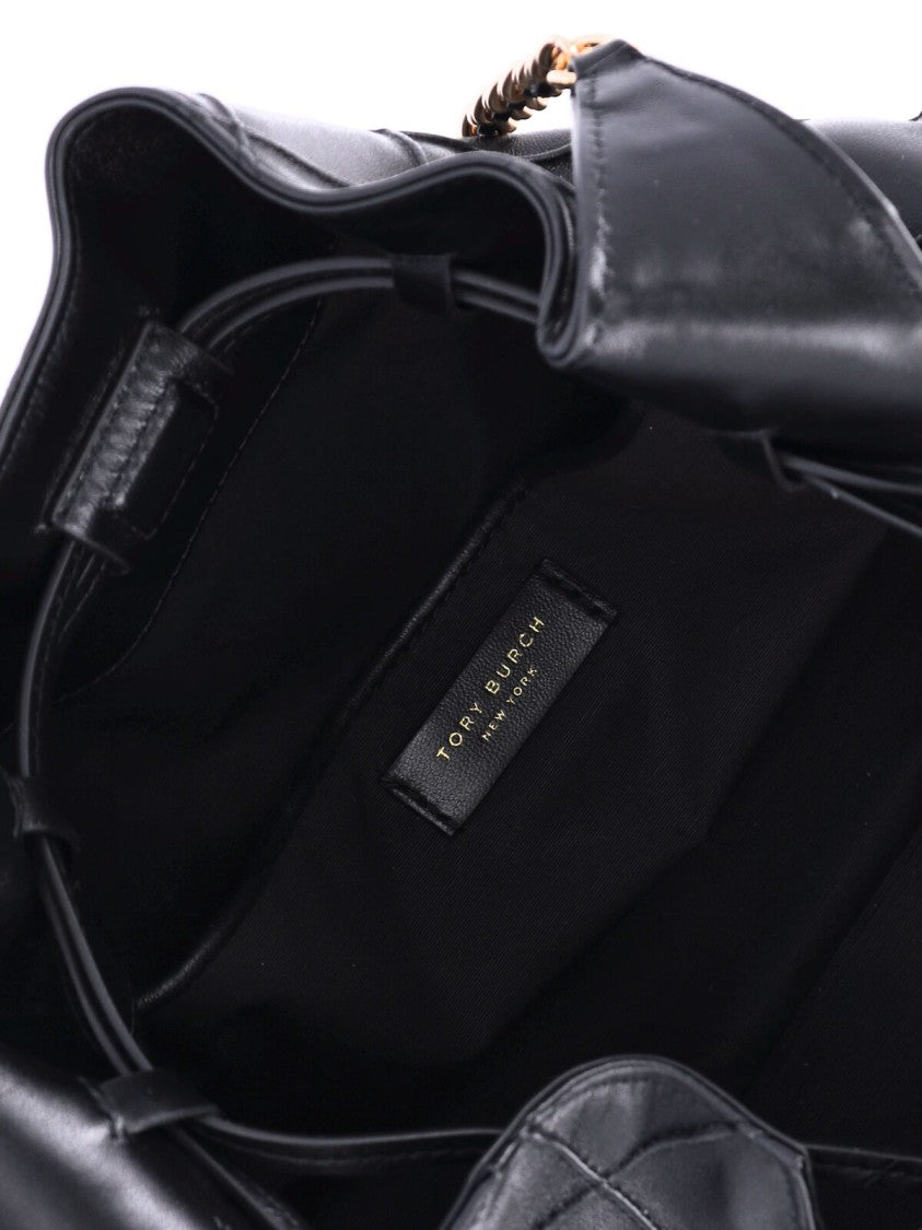Tory Burch Black Fleming Chain Lambskin Tote Bag