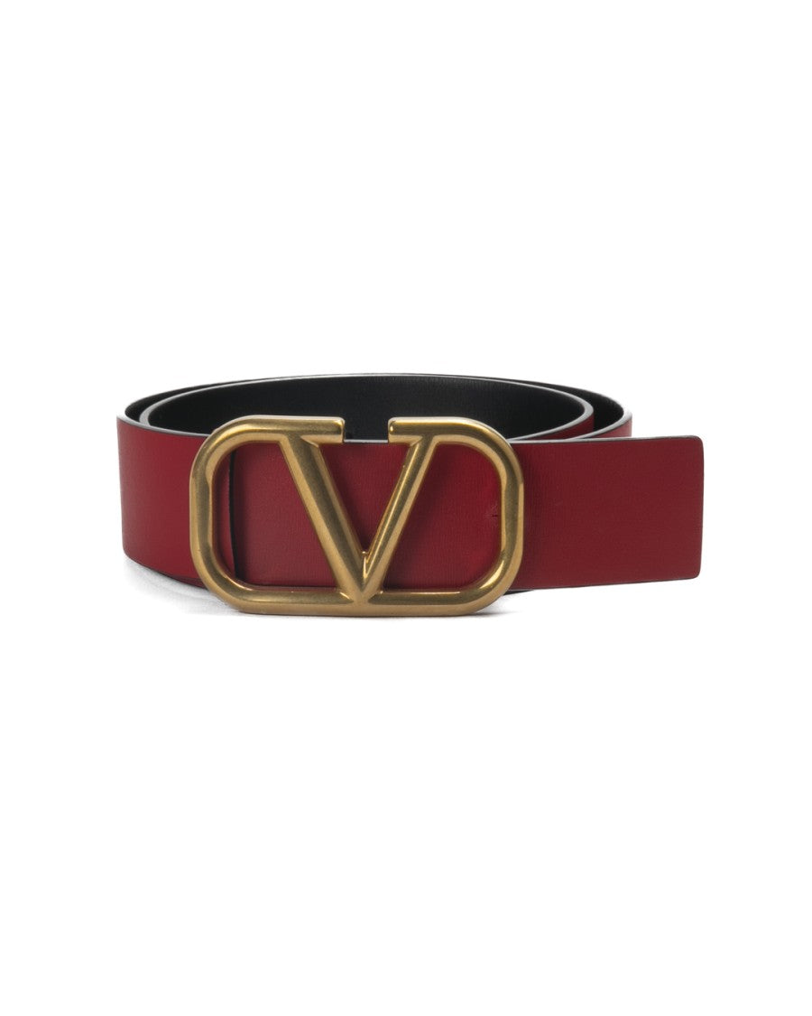 Valentino Reversible Vlogo 40Mm Smooth Leather Belt