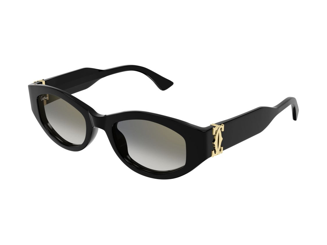 Cartier Gold Ct0667s Oversized Cat-Eye Sunglasses