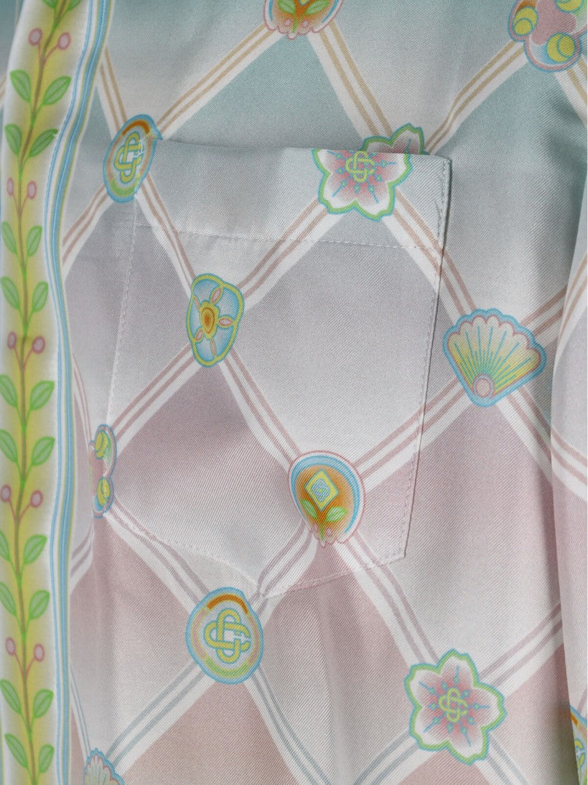 Casablanca Multicolour Pattern Casual Shirt With Classic Collar