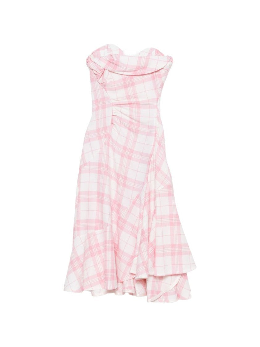 Vivienne Westwood Strapless Midi Dress With Draped Neckline
