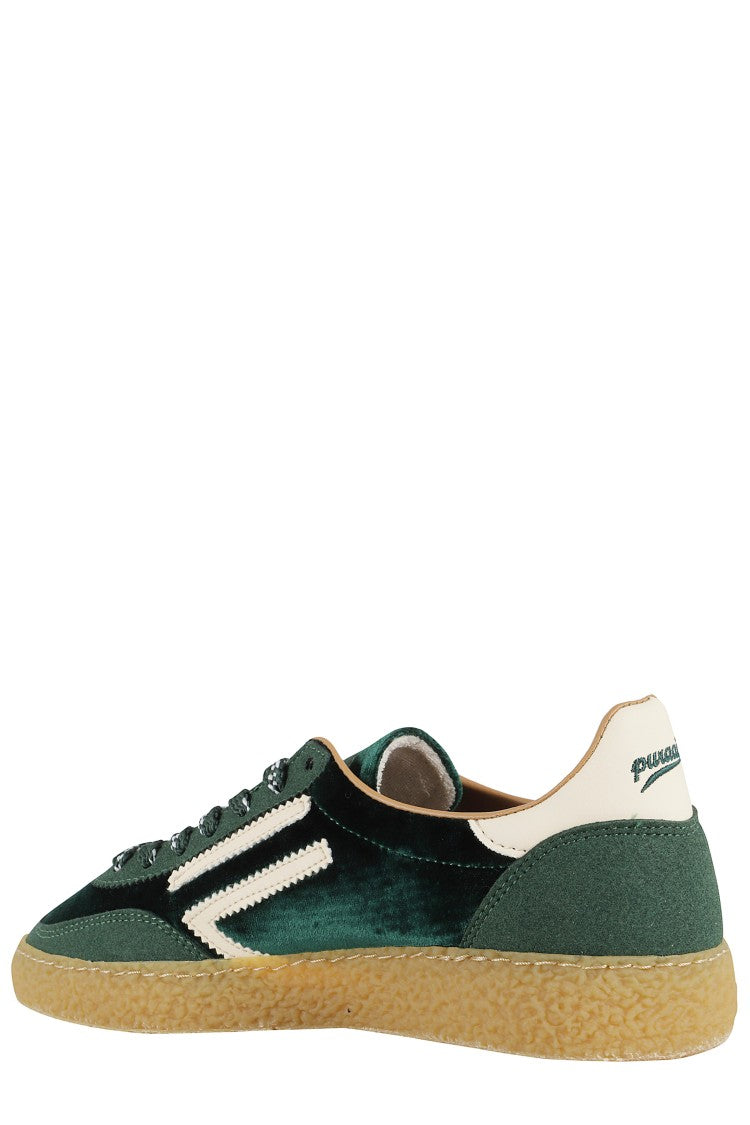 Puraai Peppermint Low-Profile Sneakers With Suede