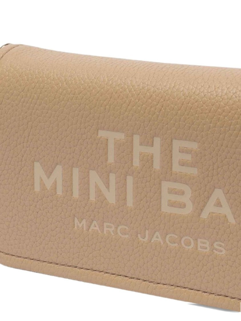 Marc Jacobs Brown Embossed Logo Leather Shoulder Bag