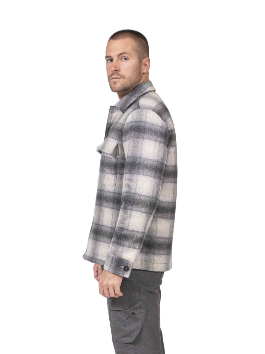 Peserico Plaid Structured Collar Flap Pocket Overshirt
