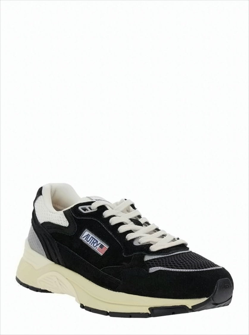 Autry Layered Suede And Mesh Sneakers