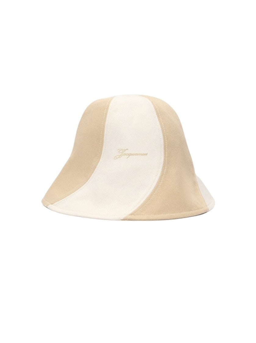 Jacquemus Le Bob Gelato Bucket Hat Beige And Off White
