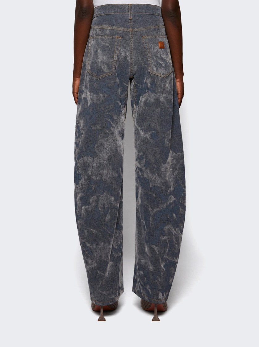 Alexander Wang Low Rise Bowed Gusset Jean Washed Smoke White