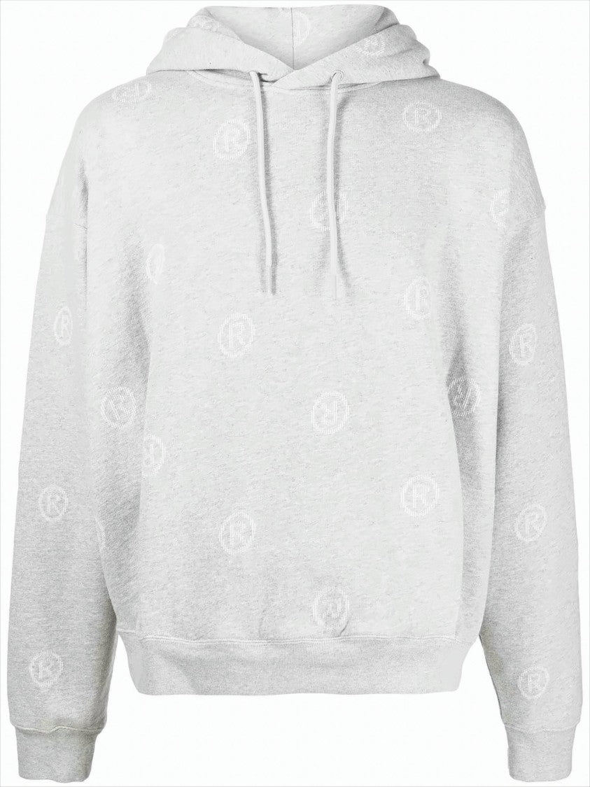 Martine Rose Relaxed Fit Grey Cotton Logo Hoodie