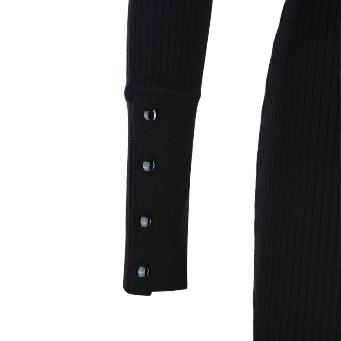 Courrèges Long Silhouette Fitted Dress With Button Details
