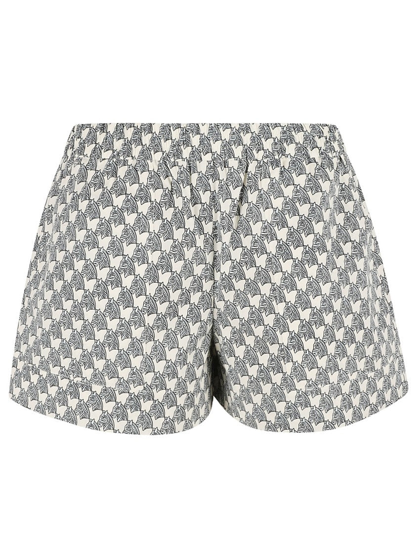 Tory Burch Relaxed Fit Neutrals Print Shorts