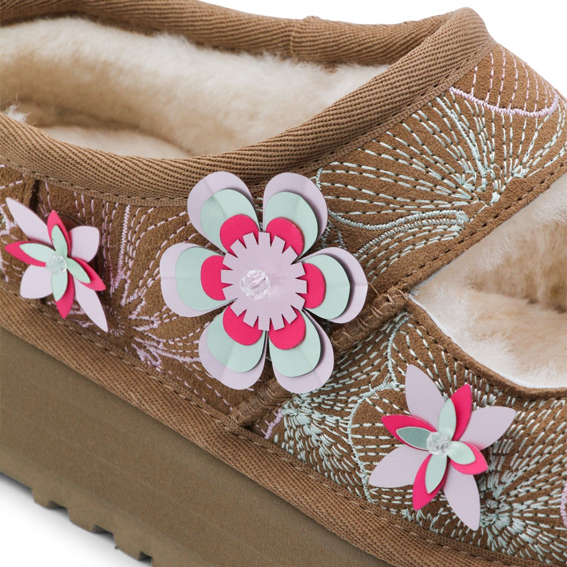 Ugg Floral Embroidered Flats