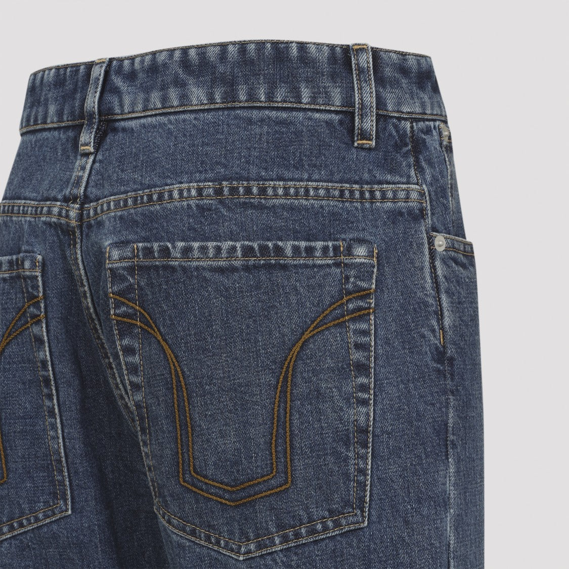 Jil Sander Indigo Blue Cotton 114 Treated Trousers