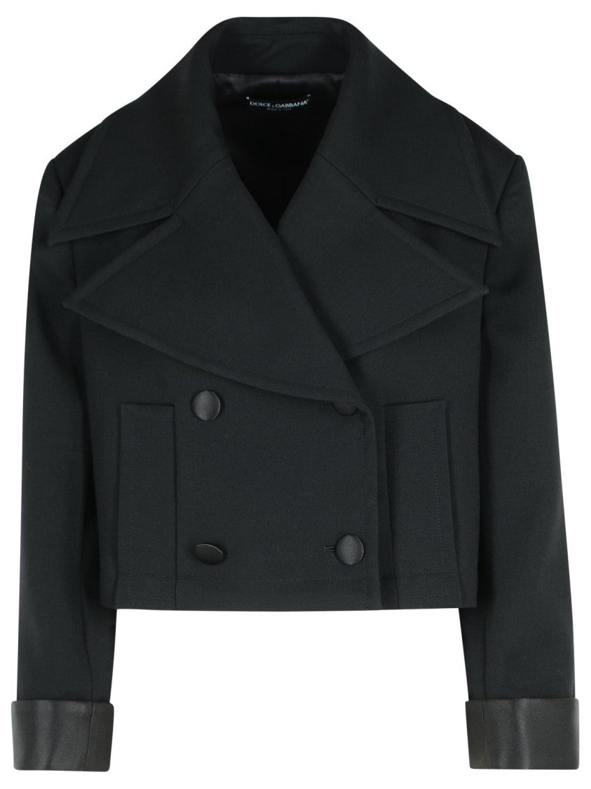 Dolce & Gabbana Black Virgin Wool Blend Jacket