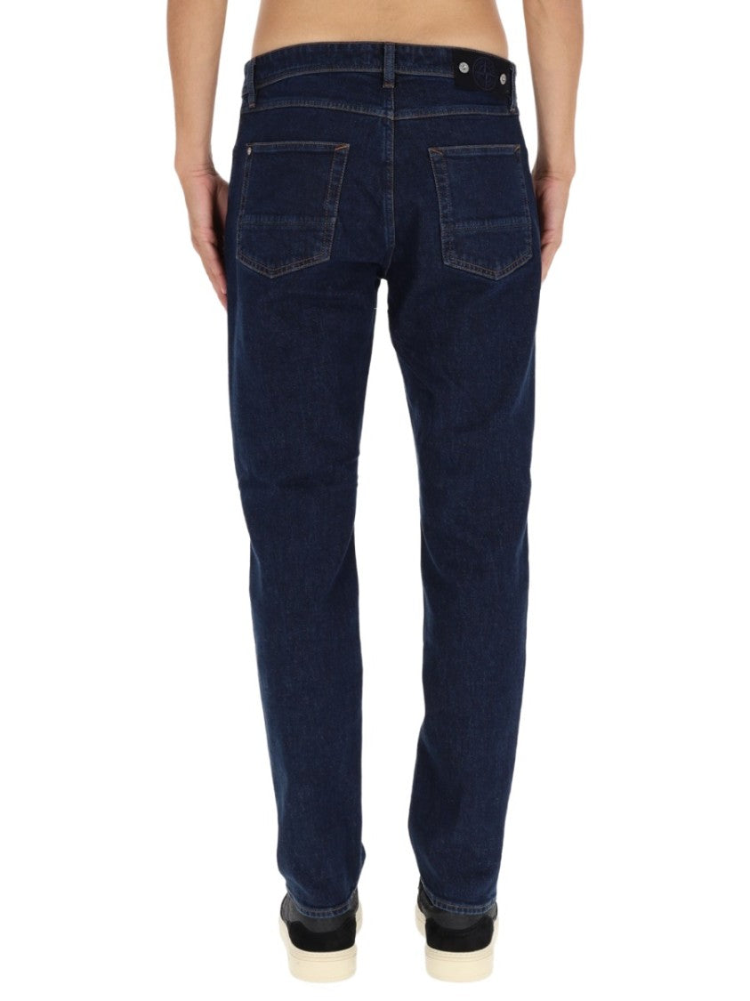 Stone Island Straight-Leg Denim Trousers With Mid-Rise Waist
