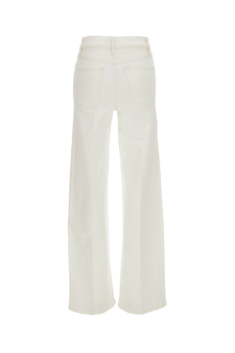 Frame White Le Slim Palazzo Stretch Jeans