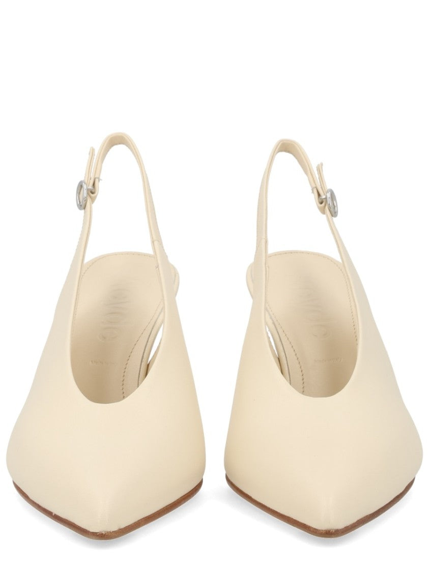 Aeydē Neutrals Pointed Toe Slingback Pumps