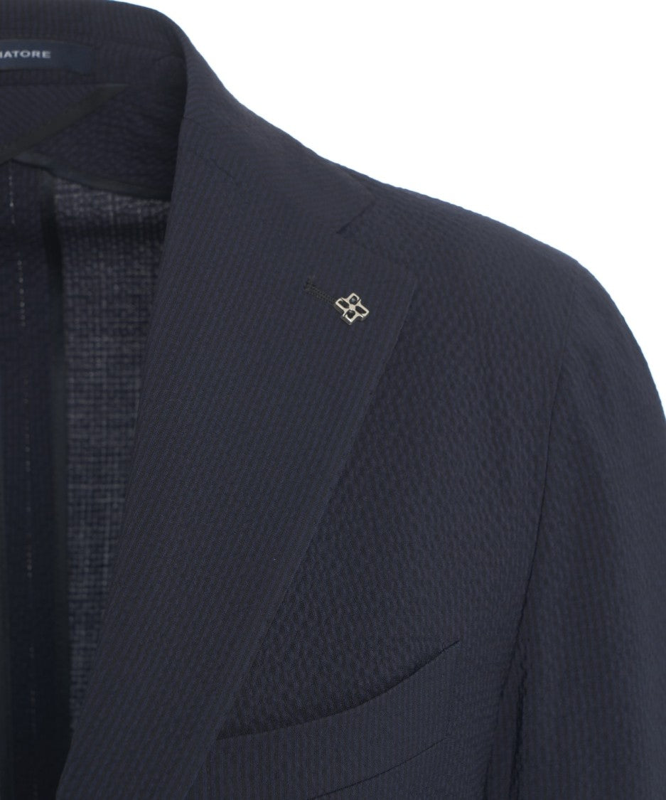 Tagliatore Single-Breasted Virgin Wool Blazer