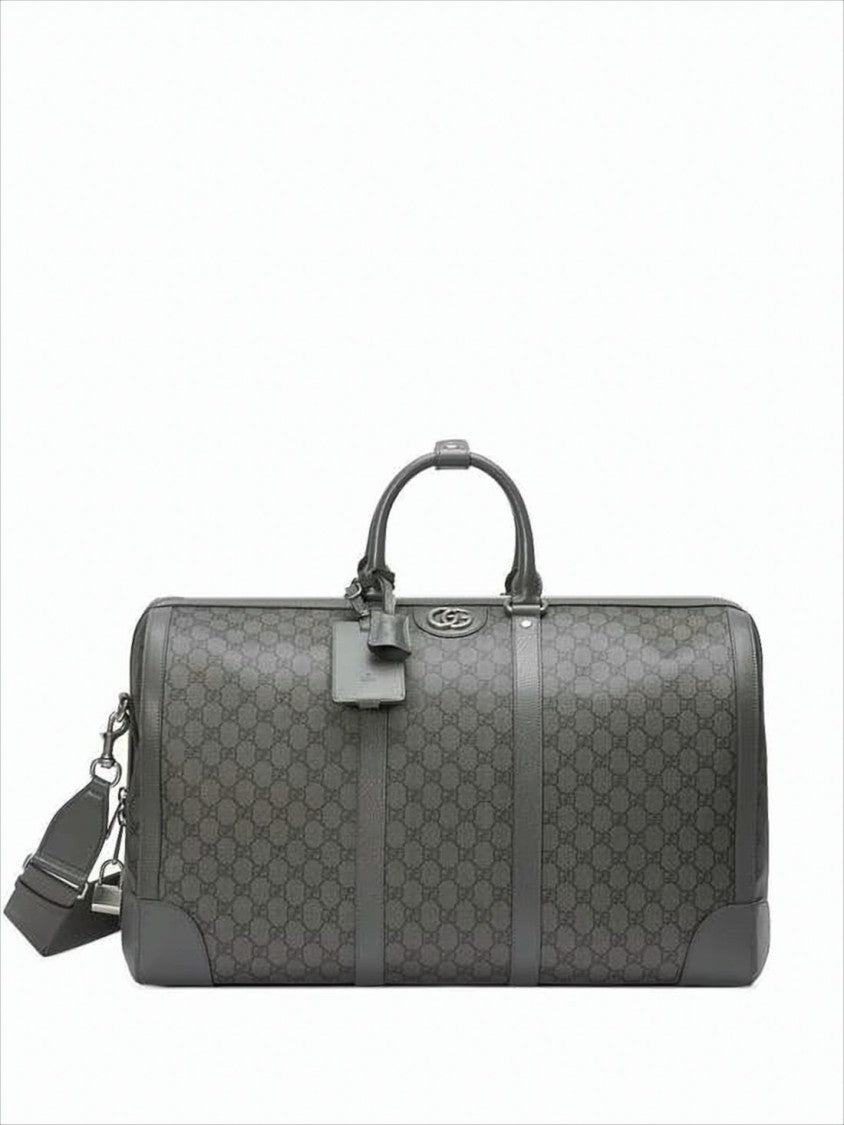 Gucci Rectangular Monogram Canvas Duffle Bag