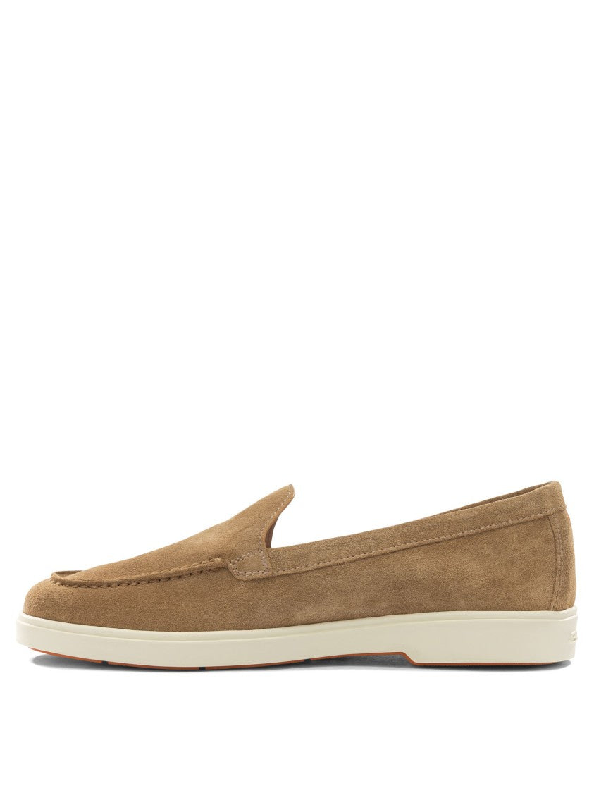 Santoni Nubuck Suede Loafers