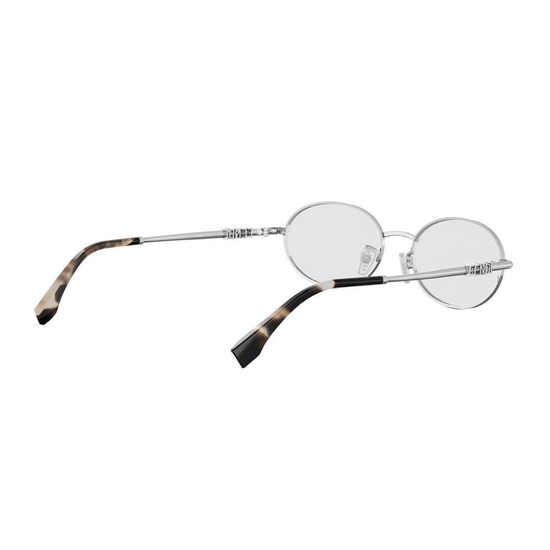 Fendi Silver Fendigraphy Metal Oval Sunglasses