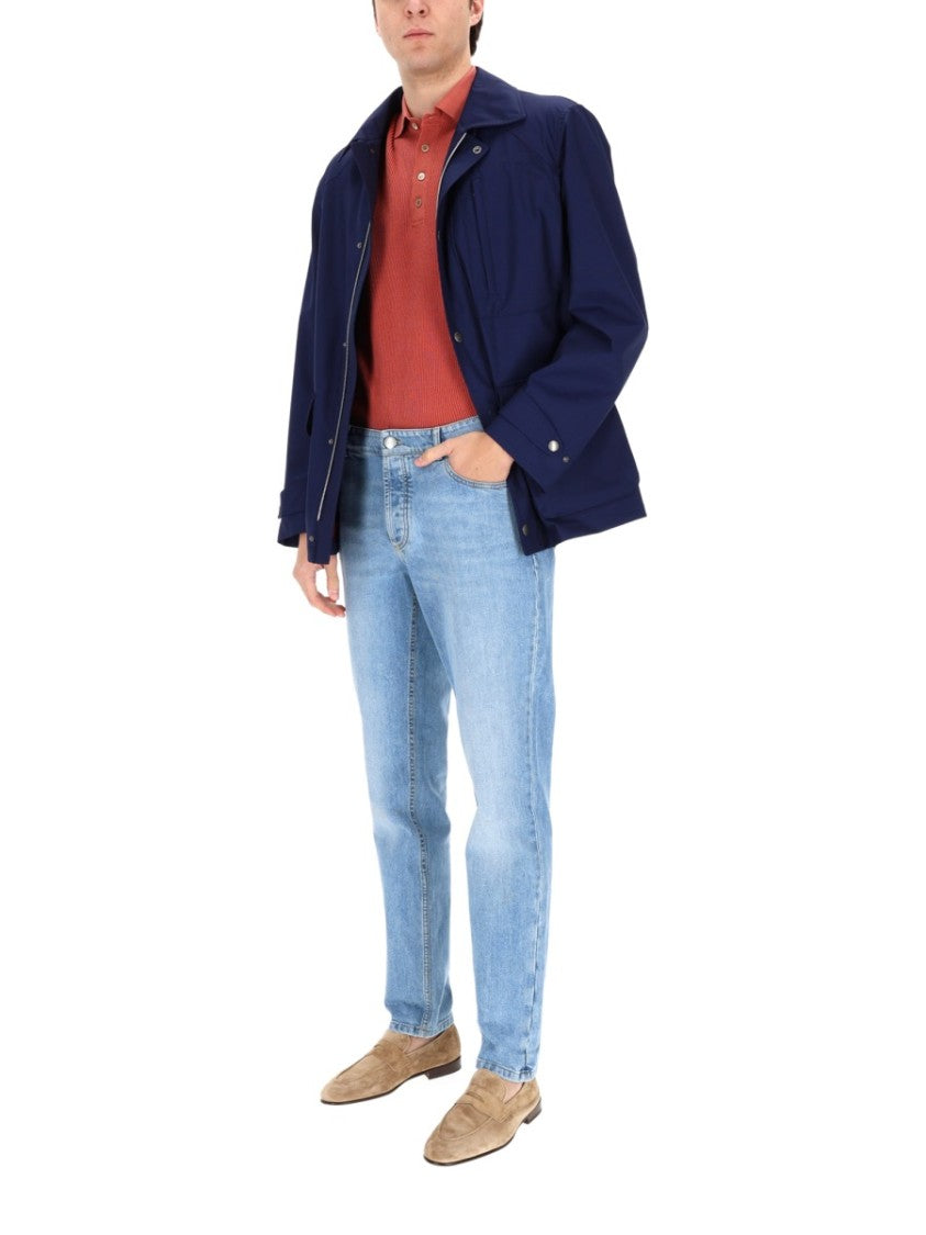 Brunello Cucinelli Boxy Virgin Wool Canvas Jacket