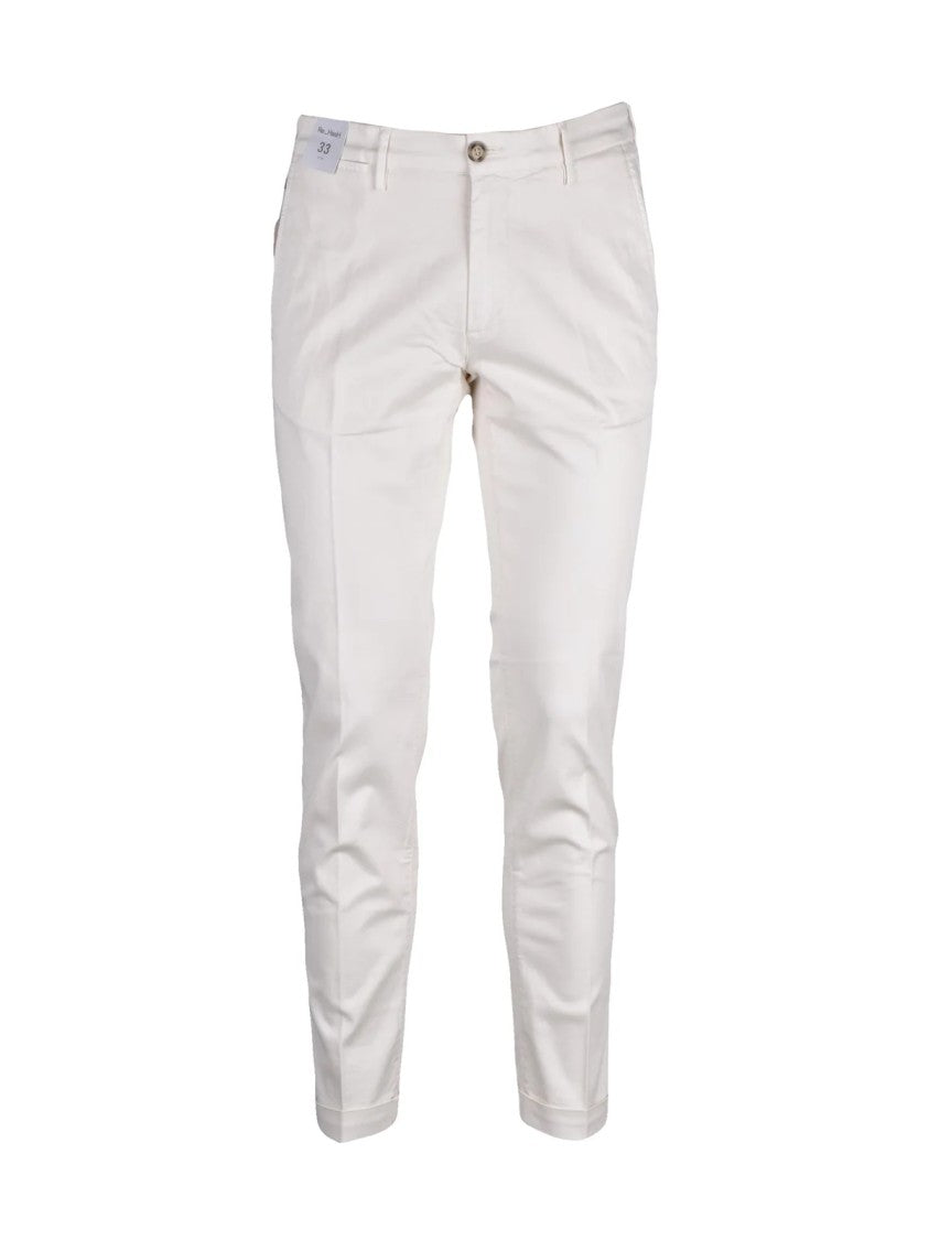 Re-Hash White Cotton-Blend Stretch Pants
