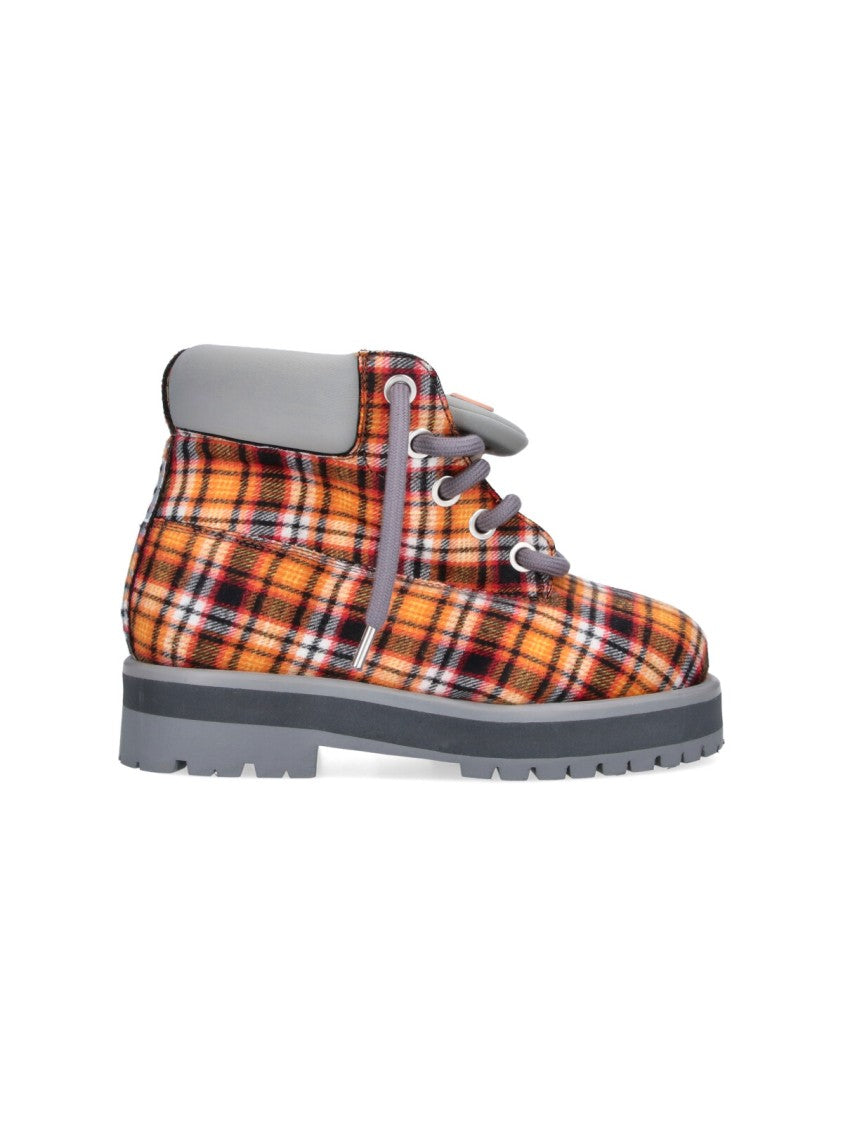 Pdf Orange Plaid Padded Collar Rugged Boots