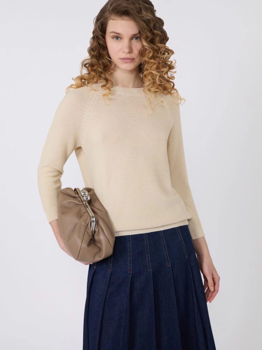 Max Mara Knit Sweater With Crew Neckline And Raglan Sleeves