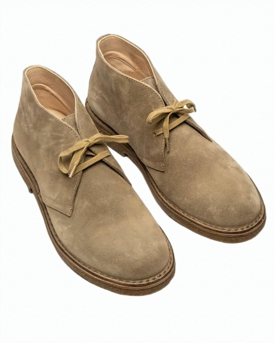 Astorflex Suede Ankle-High Loafers With Rounded Toe And Minimal Stitching