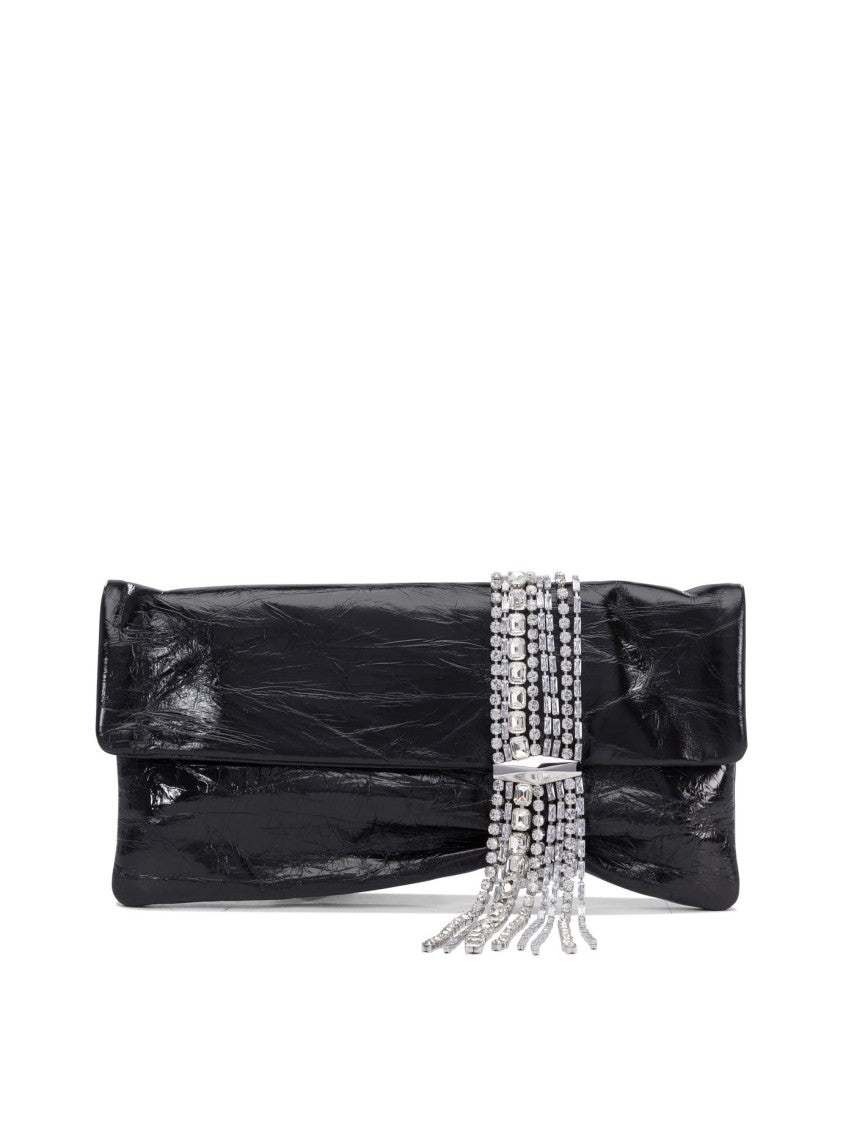 Jimmy Choo Rectangular Clutch With Crinkled Texture