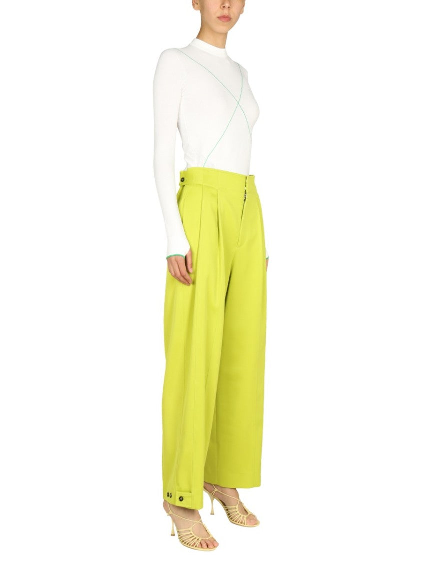 Bottega Veneta Polo Neck Sweater With Contrasting Seams