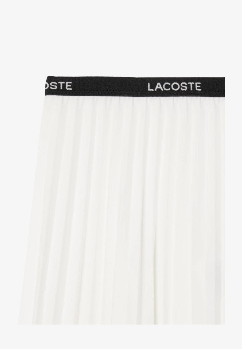 Lacoste White Short Pleated Mini Skirt