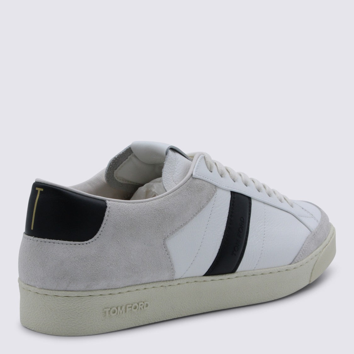 Tom Ford Round Toe White Sneakers