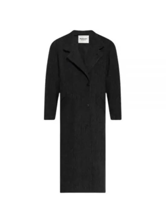 Isabel Marant Tailored Black Wool Coat With Classic Lapel Collar