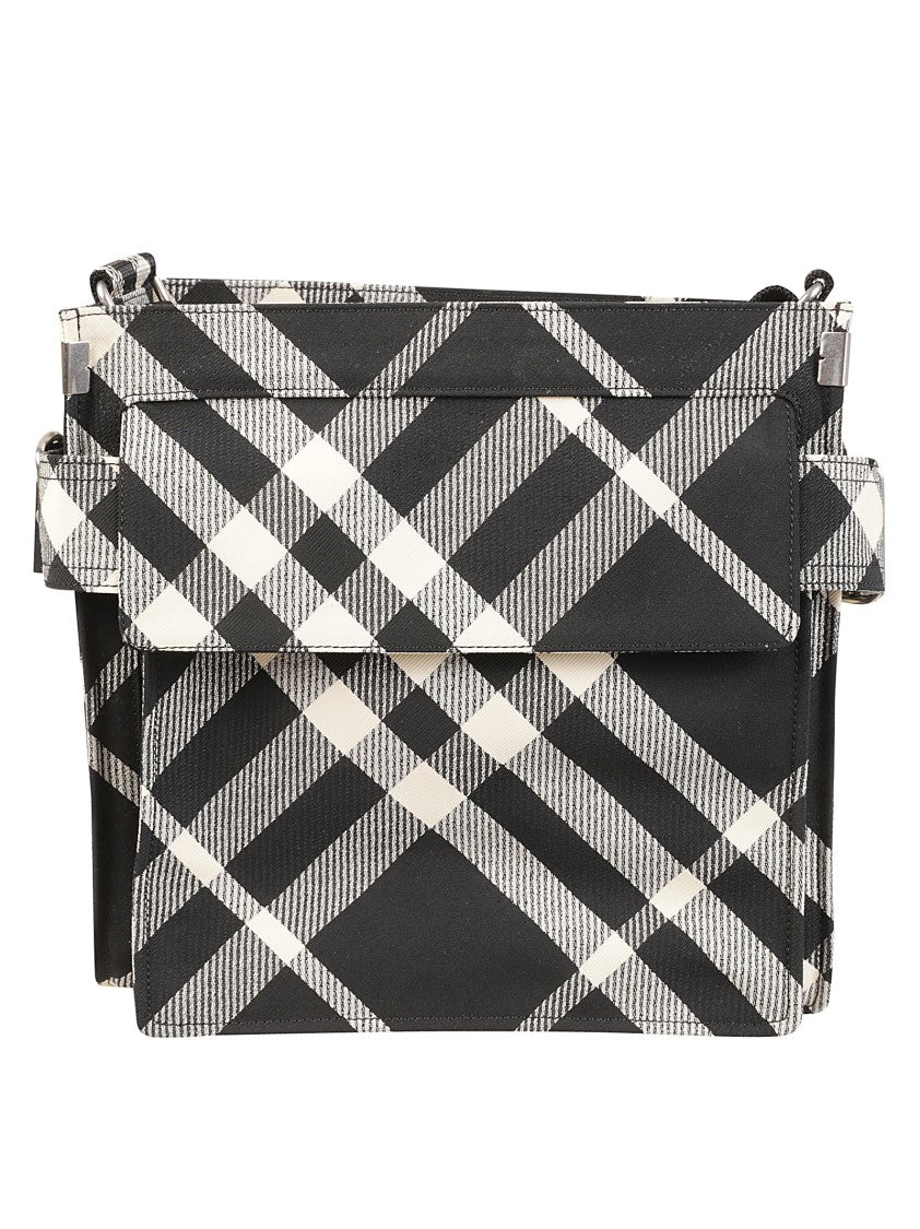 Burberry Structured Black Check Bag