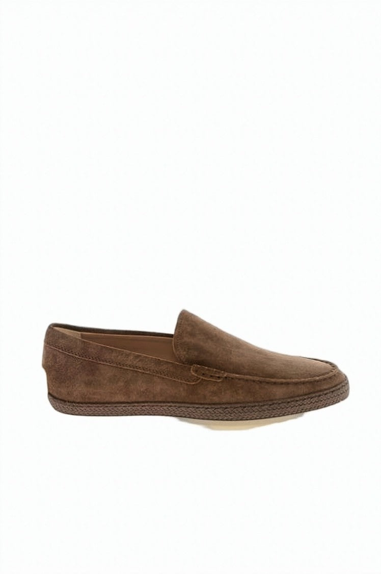 Tod's Suede Loafers With Textured Rubber Sole And Classic Design