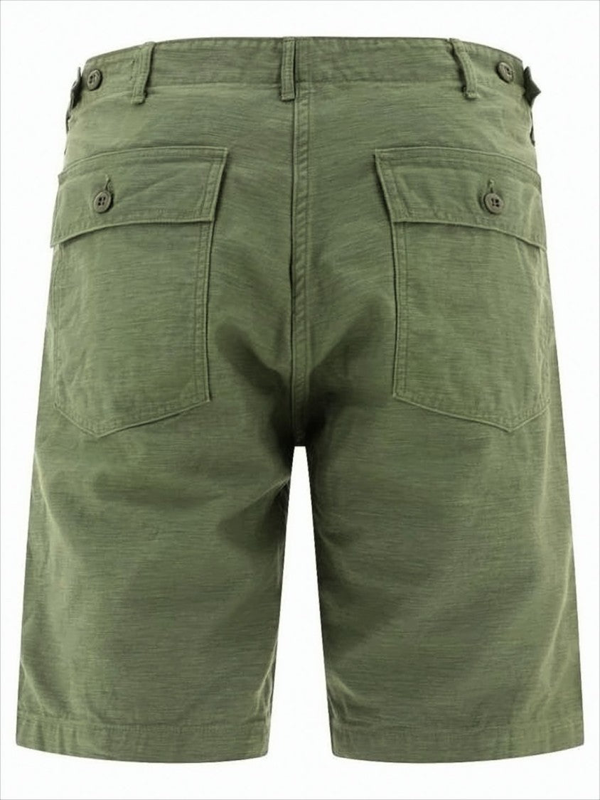 Orslow Structured Green Cotton Shorts