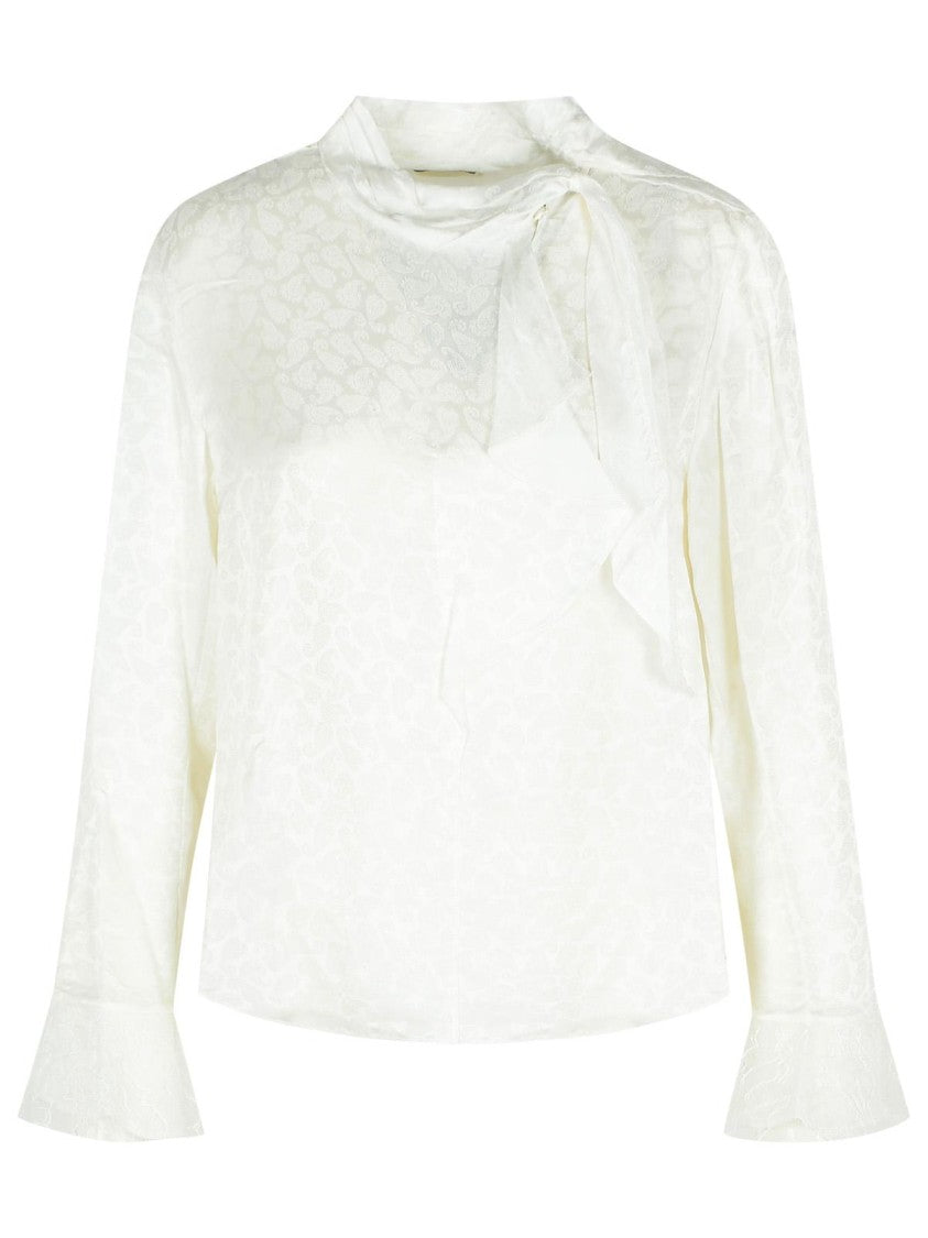 Isabel Marant Raphaella Blouse In Silk And White Viscose