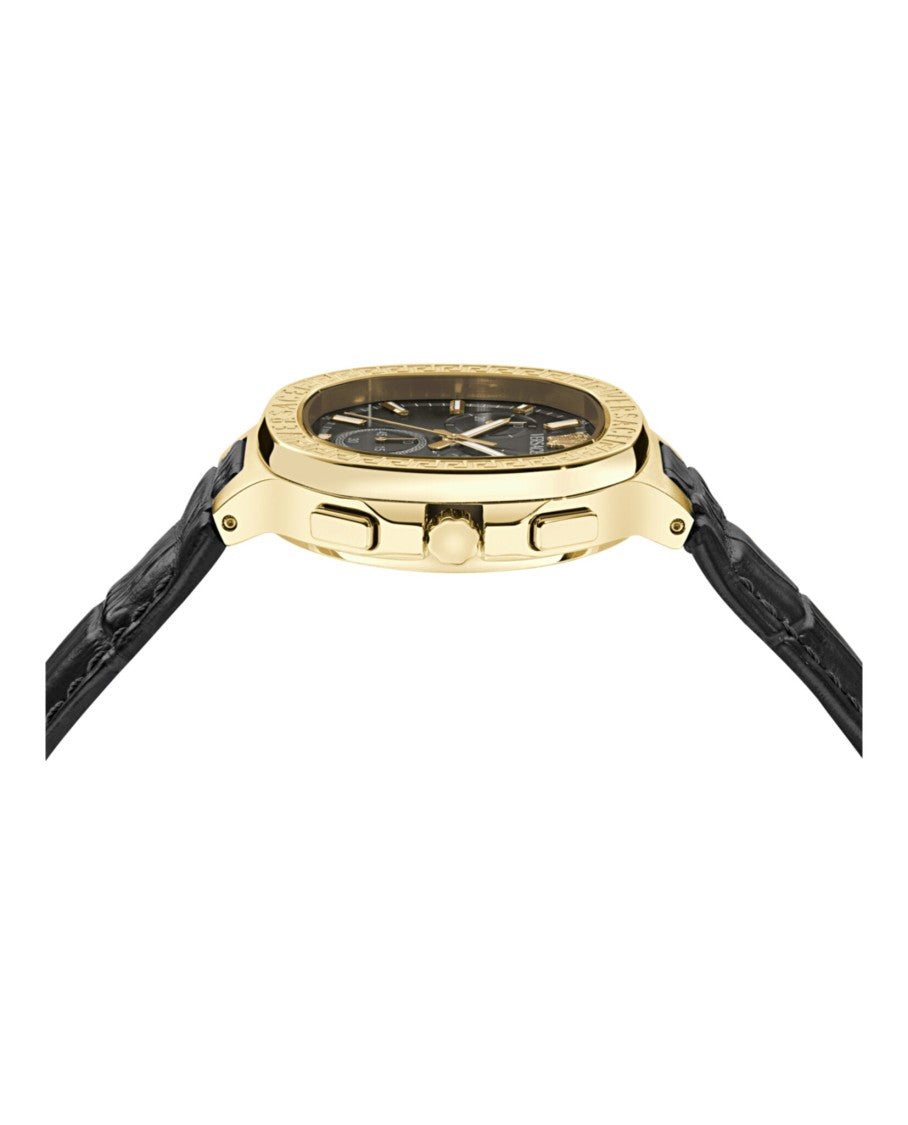 Versace V-Chrono Square Leather Watch