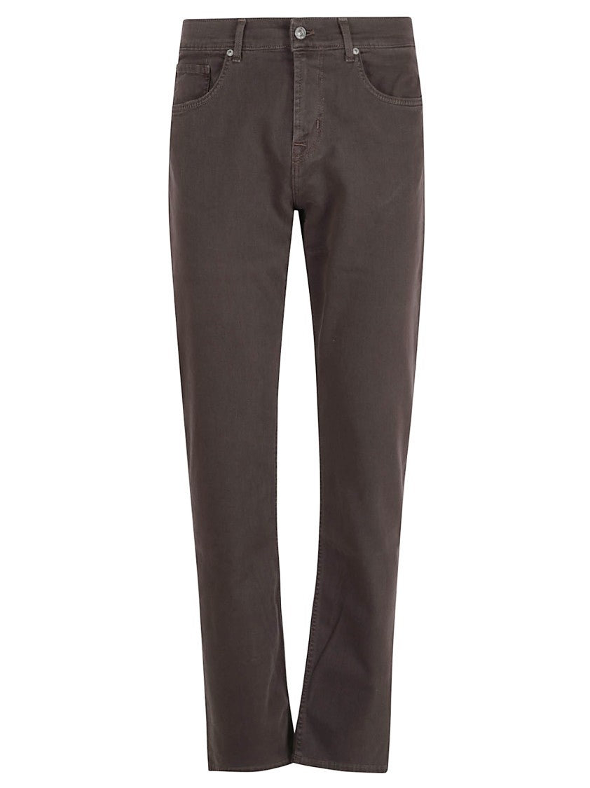 7 For All Mankind Straight-Leg Denim Jeans With Mid-Rise Waist