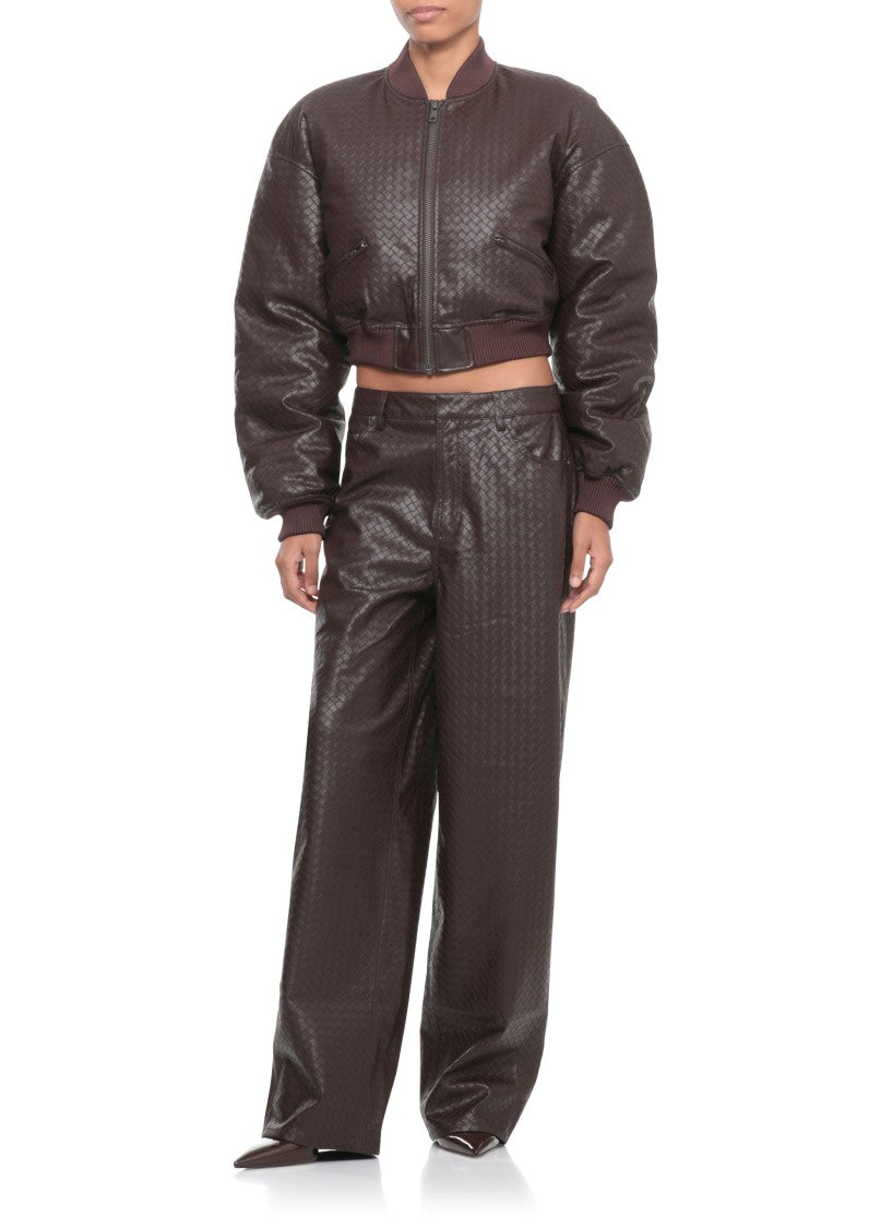 Rotate Synthetic Leather Bomber Jacket