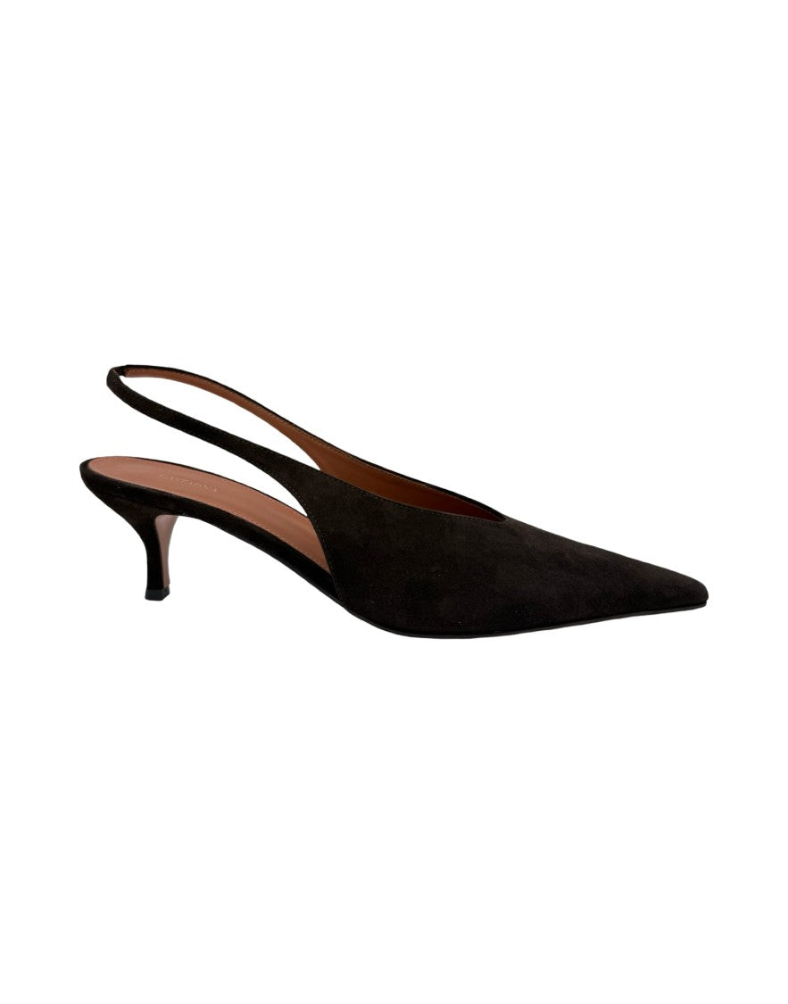 Castagna Pointed Toe Low-Heeled Slingback Shoes