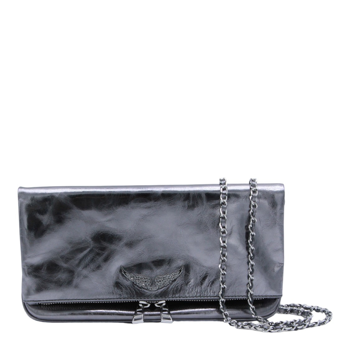 Zadig & Voltaire Glossy Crinkled Texture Clutch