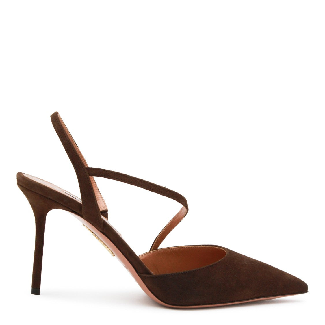 Aquazzura Brown Leather Dinasty Pumps