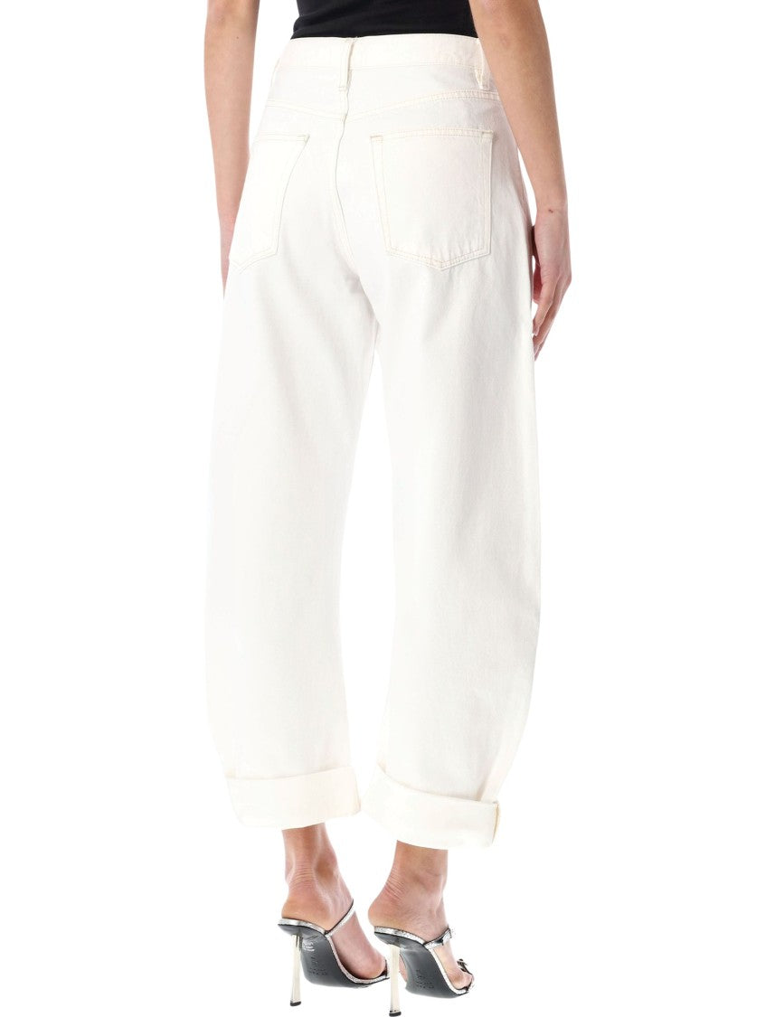 Frame The Bubble White High-Rise Jeans