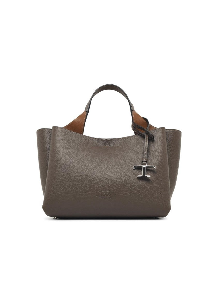Tod's Dove Grey Leather Mini Bag